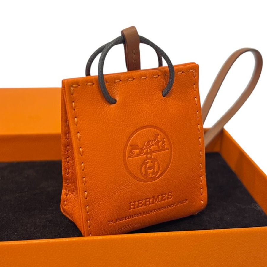 JS1142-HERMES配件 愛馬仕橘小紙袋吊飾-7