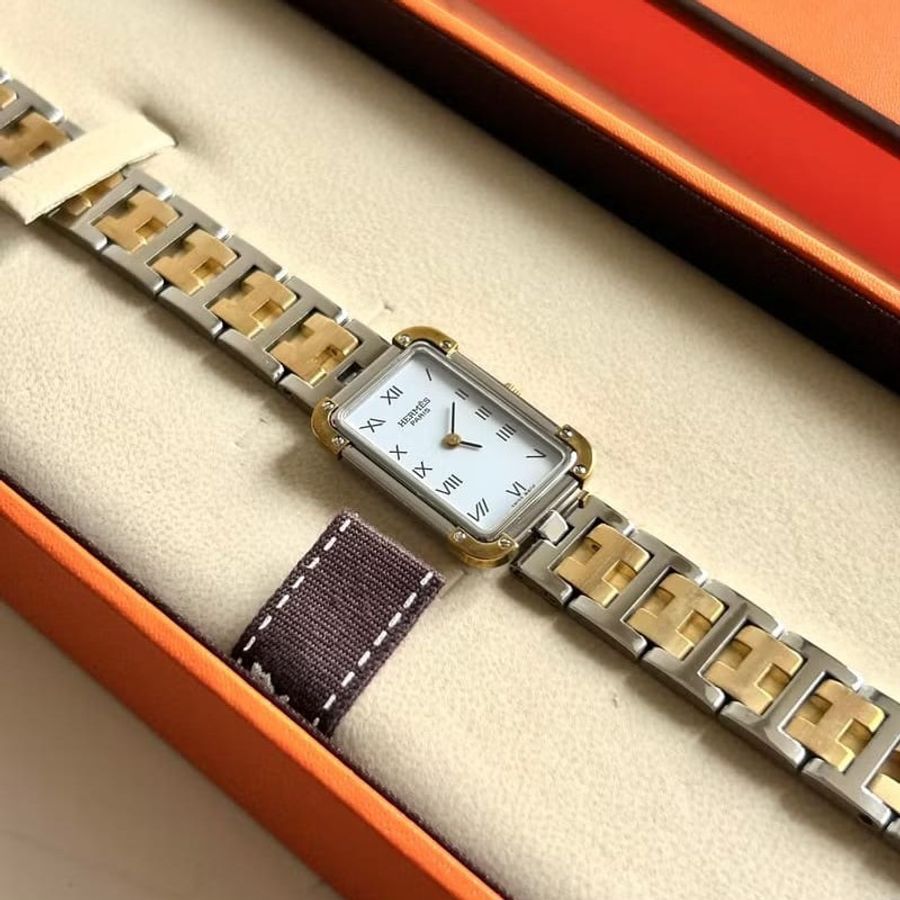 絕版古董錶 Hermes Croisiere二手男女裝金屬錶帶 手錶 腕錶 中古-3