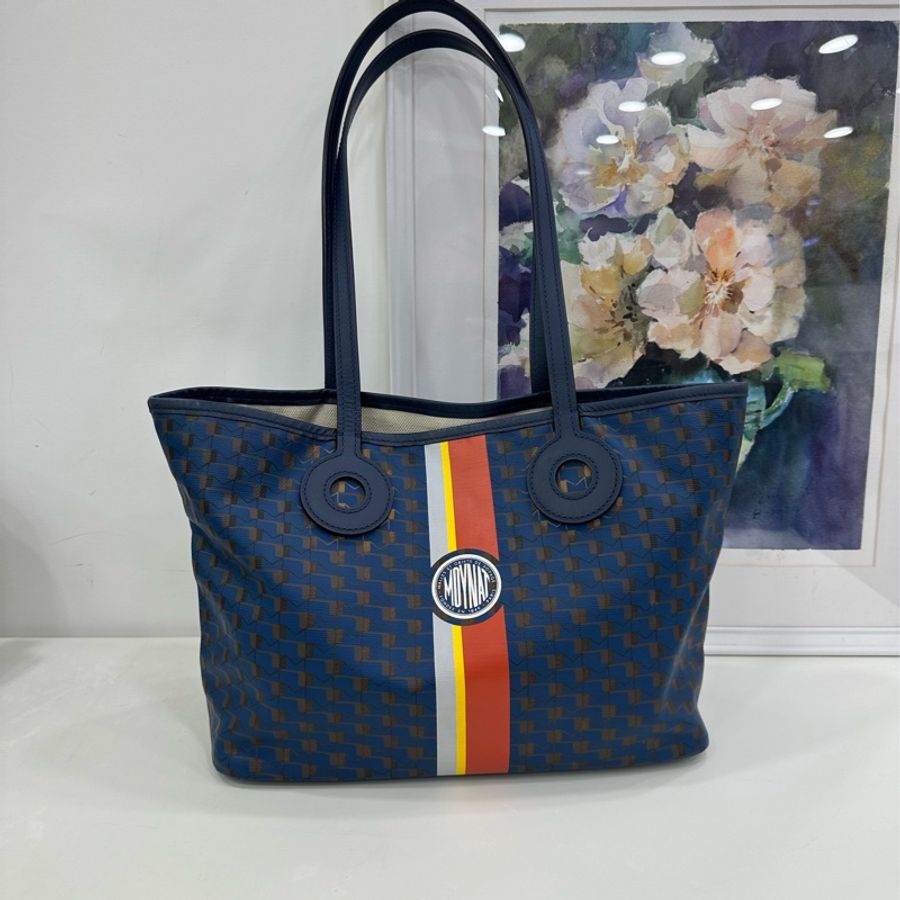 MOYNAT莫奈 Tote購物袋 藍色小號 底長30cm-1