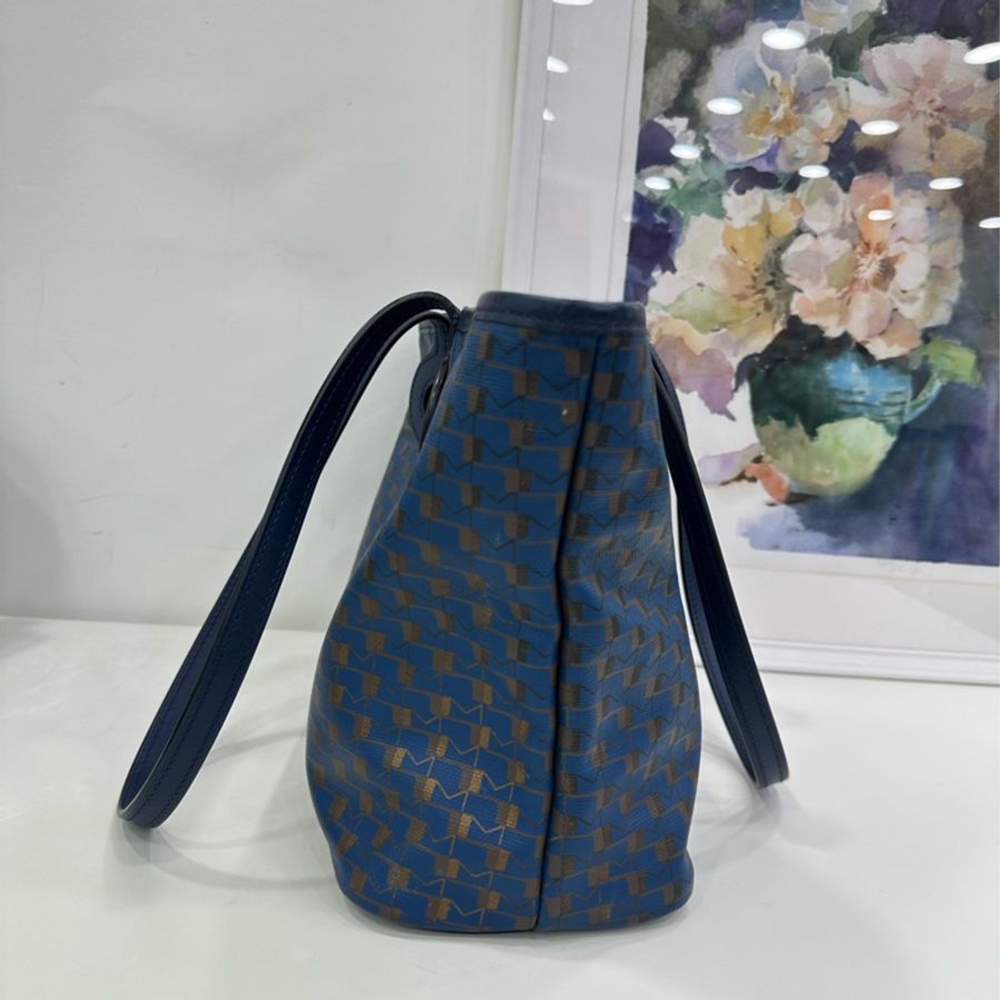 MOYNAT莫奈 Tote購物袋 藍色小號 底長30cm-4