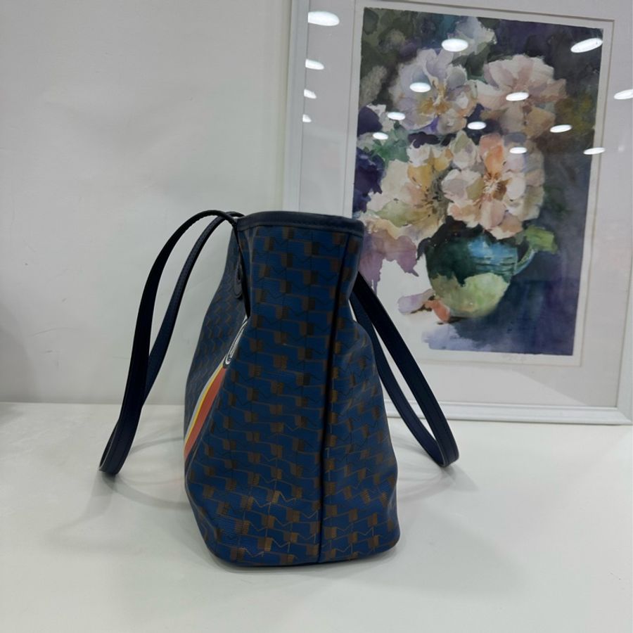 MOYNAT莫奈 Tote購物袋 藍色小號 底長30cm-5