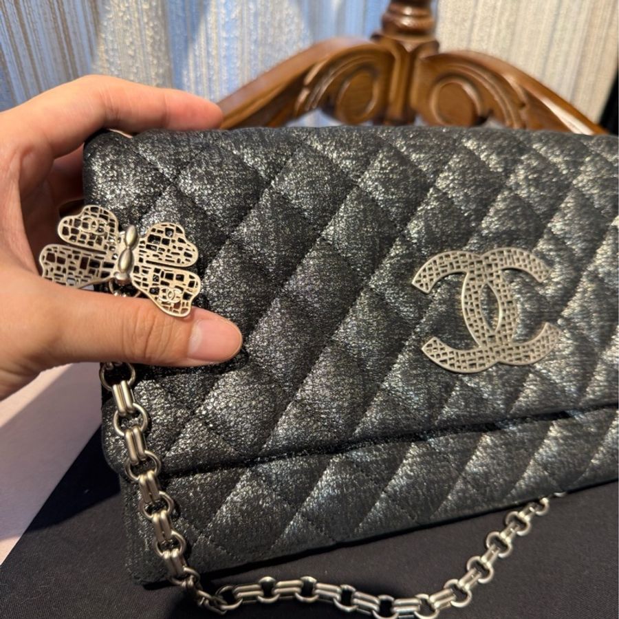 Chanel蝴蝶链条单肩包14开有卡-1