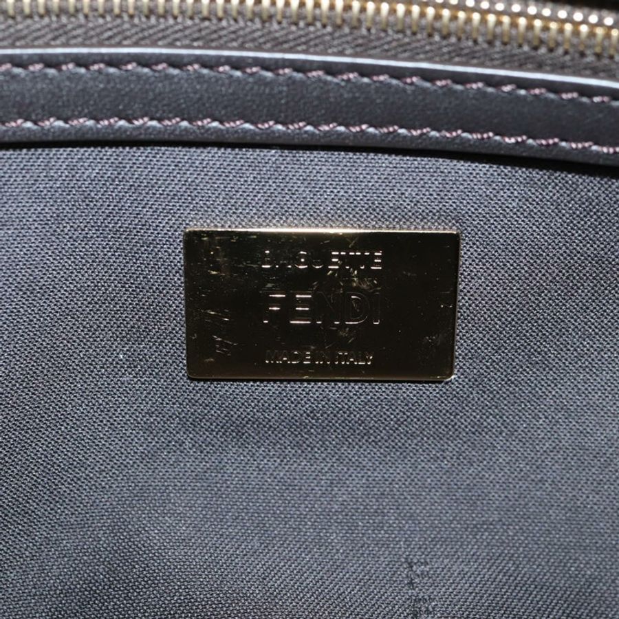 【日本直送】FENDI Zucca帆布Mamma Baguette亮片兩用包 棕色金色 正品 138993A-19