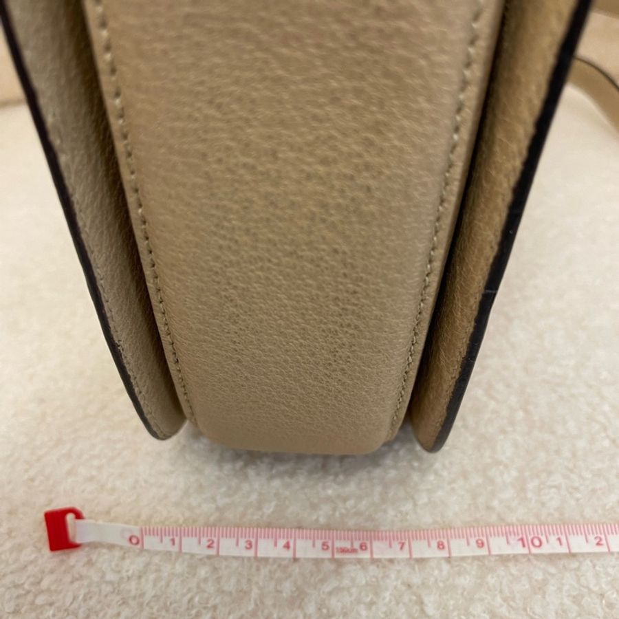 Gucci竹節包 中古款 米色荔枝皮 小號 22cm-7