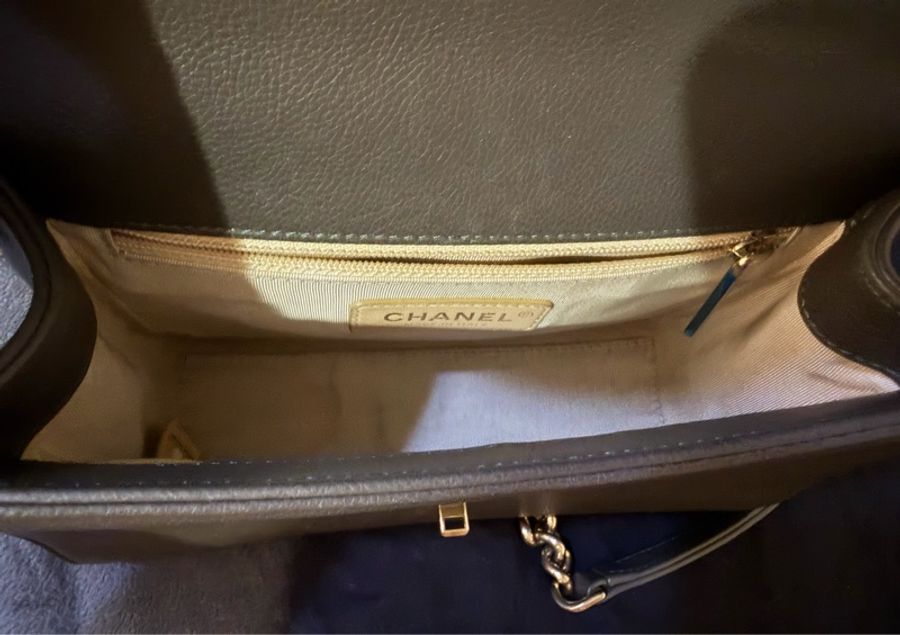 CHANEL 17C Handle 荔枝紋牛皮 郵差 肩背包 斜背包-7