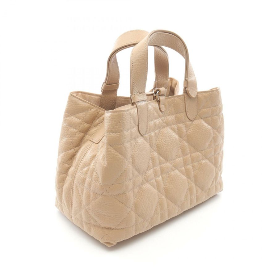 Dior Toujours 中型 Macrocannage 手袋 M2821OSKR55U 皮革 米色 全新 女款-1
