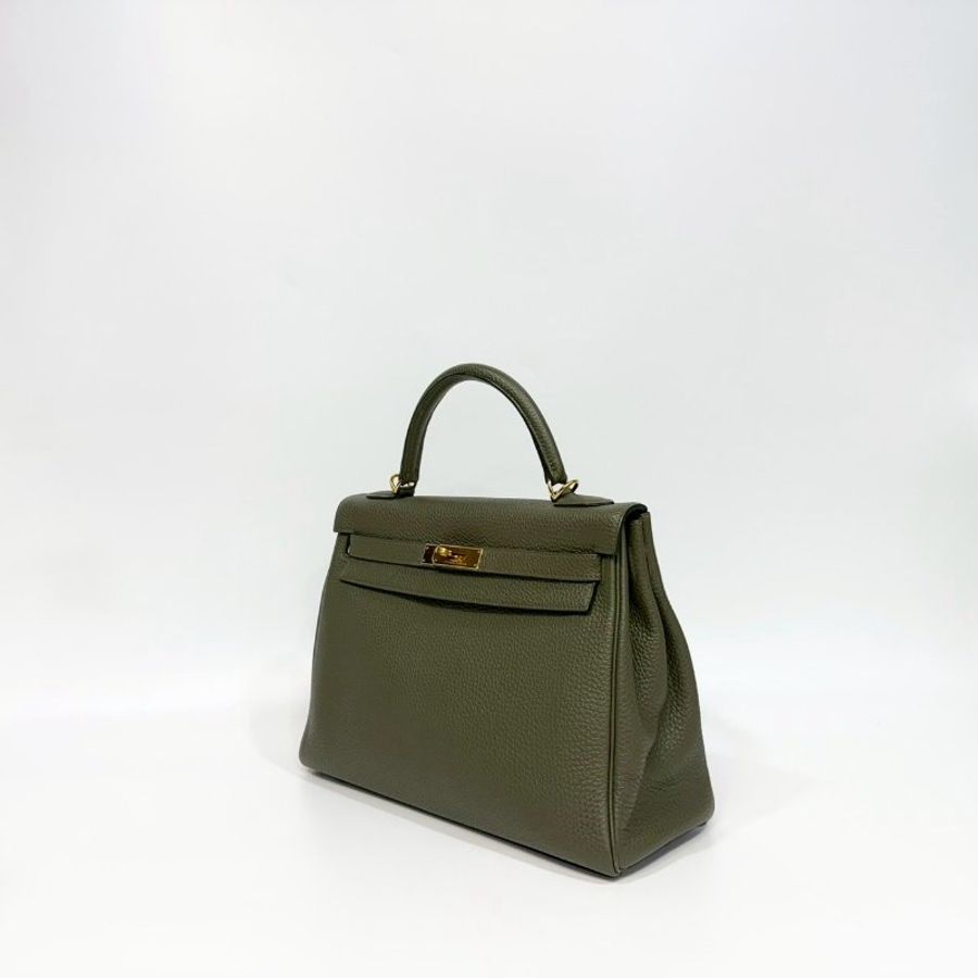 HERMES C6橄欖綠金釦Togo皮kelly32-2