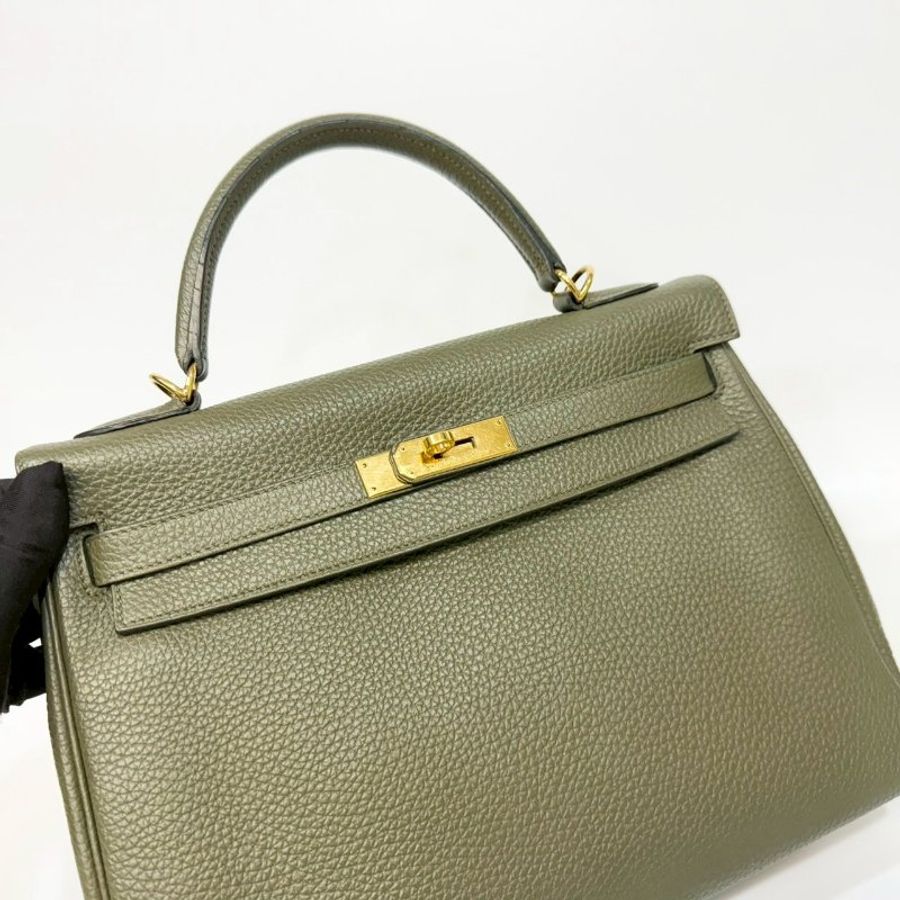 HERMES C6橄欖綠金釦Togo皮kelly32-9