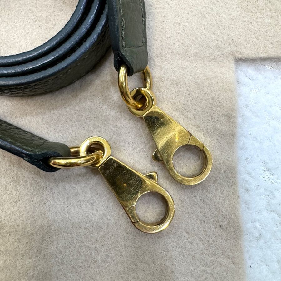 Hermès 愛馬仕 C6 橄欖綠 Togo 牛皮 Kelly 32 凱莉包 手提包 肩背包 金釦-25