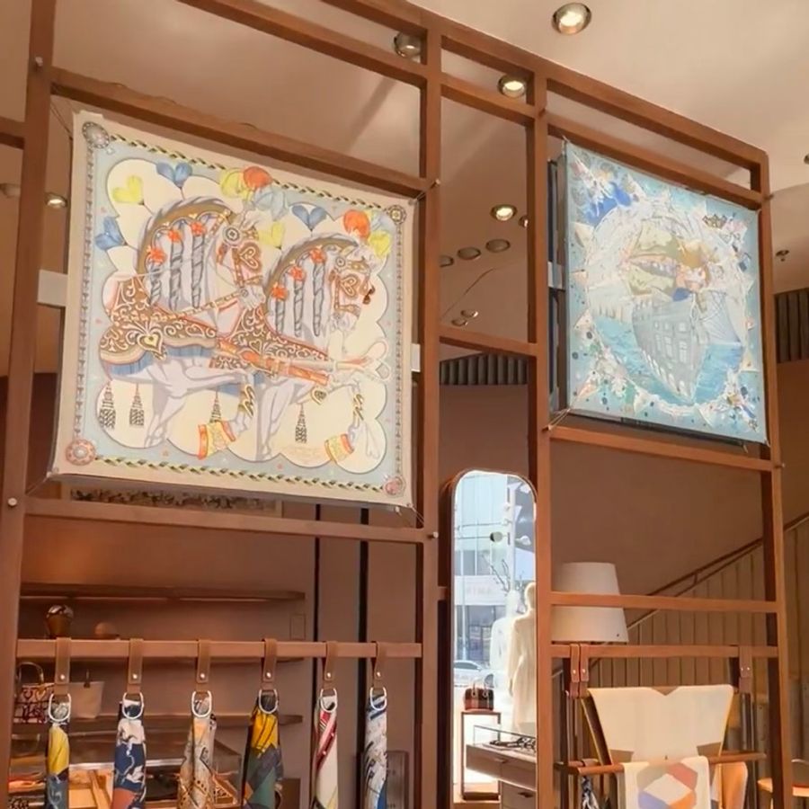 愛馬仕 甜蜜的鞍具絲巾 90*90-2