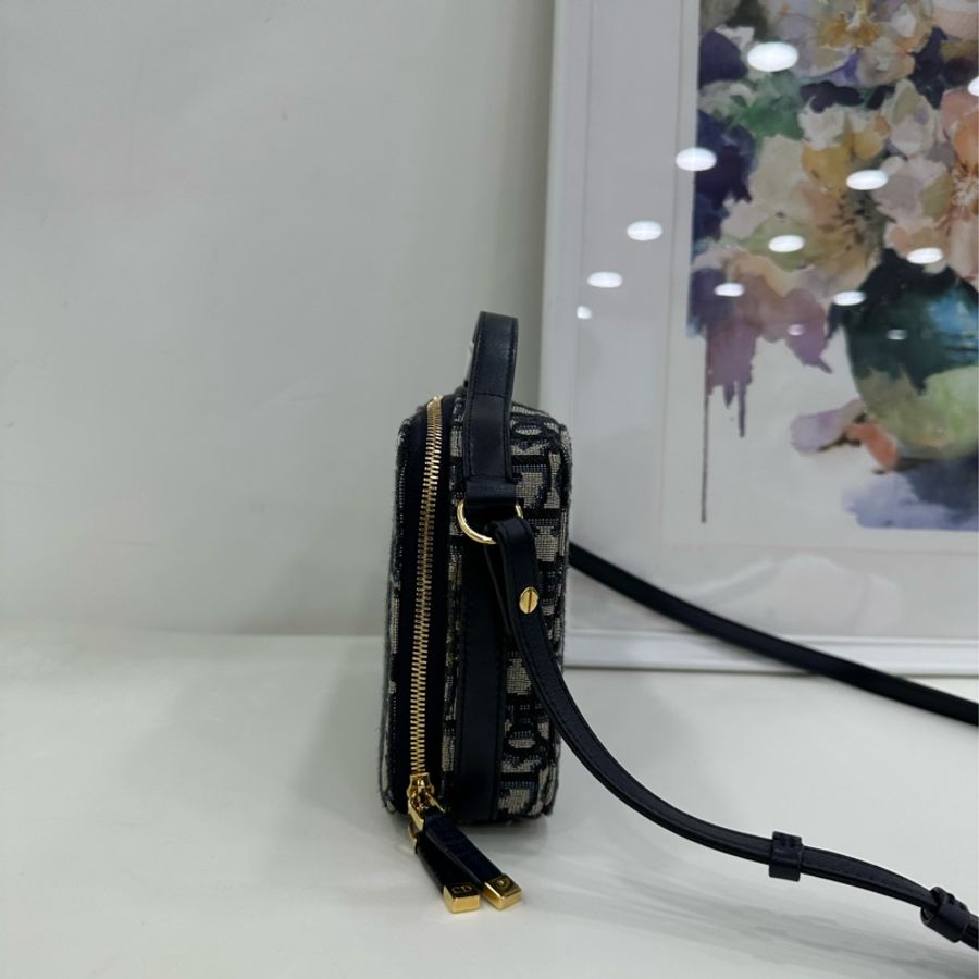 Dior老花30 Montaigne箱型手袋包 20×15 可手提可斜挎 閒置-7