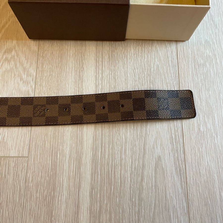 LV Louis Vuitton Damier Belt 格紋皮帶 80/32-9