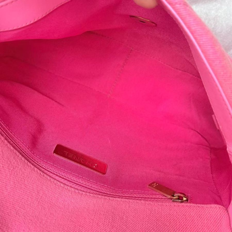99新全配❤️ #香奈兒 #粉色 #牛仔 #19bag #小號-9