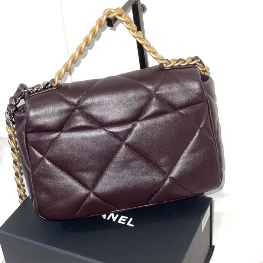 全新全配芯片款🌟#chanel #深巧克力色 #棕色 #19bag #小號-8