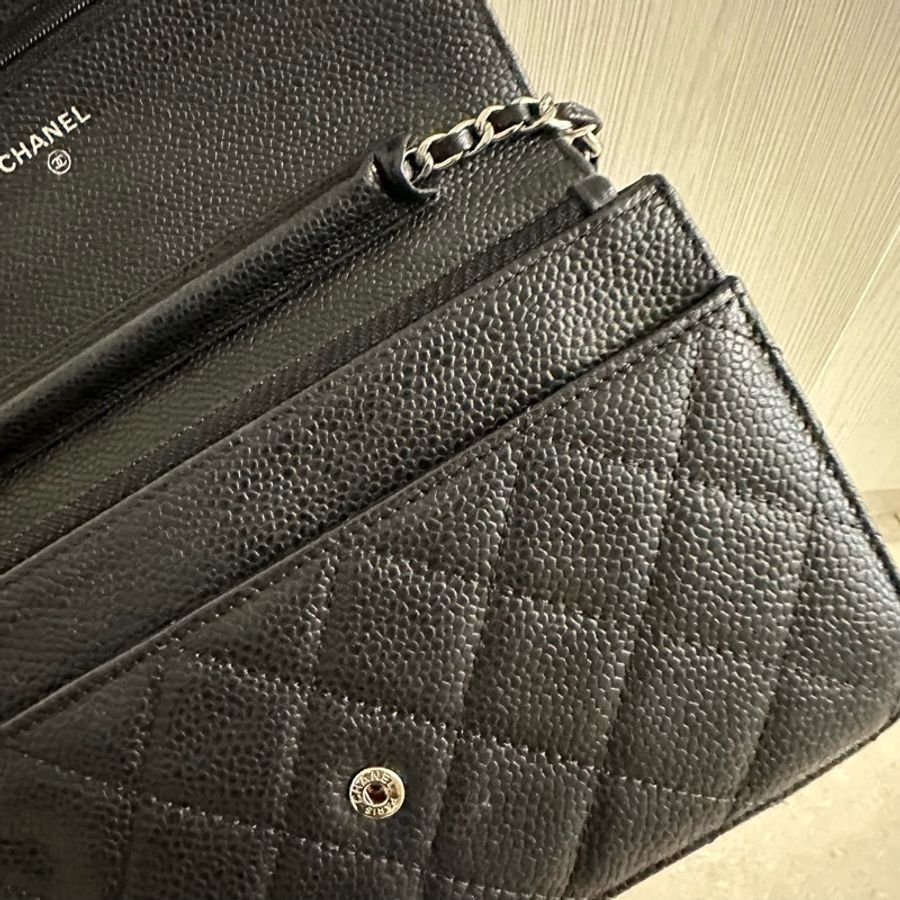 全配❤️ 香奈兒 #黑銀 #荔枝皮 #woc #chanel-24