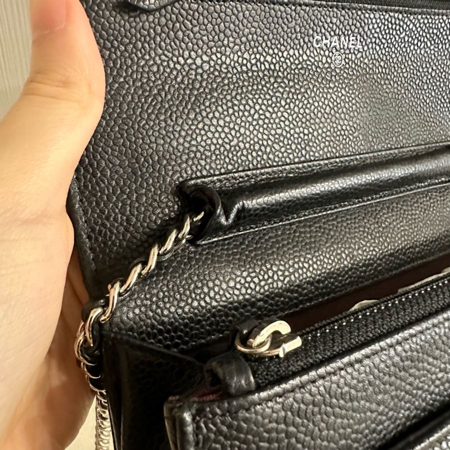 全配❤️ 香奈兒 #黑銀 #荔枝皮 #woc #chanel-27