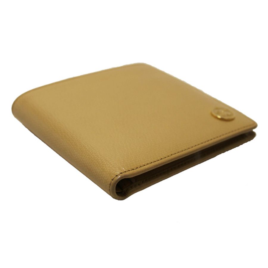 Chanel Beige Caviar Leather Medium Size Bi-fold Wallet-10