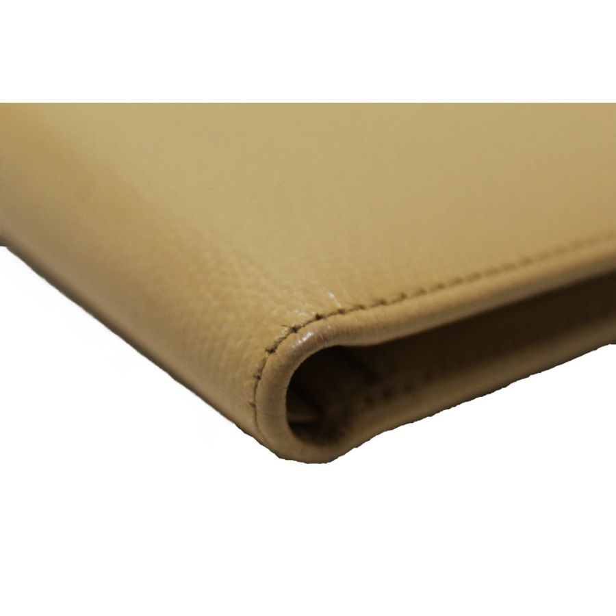 Chanel Beige Caviar Leather Medium Size Bi-fold Wallet-11