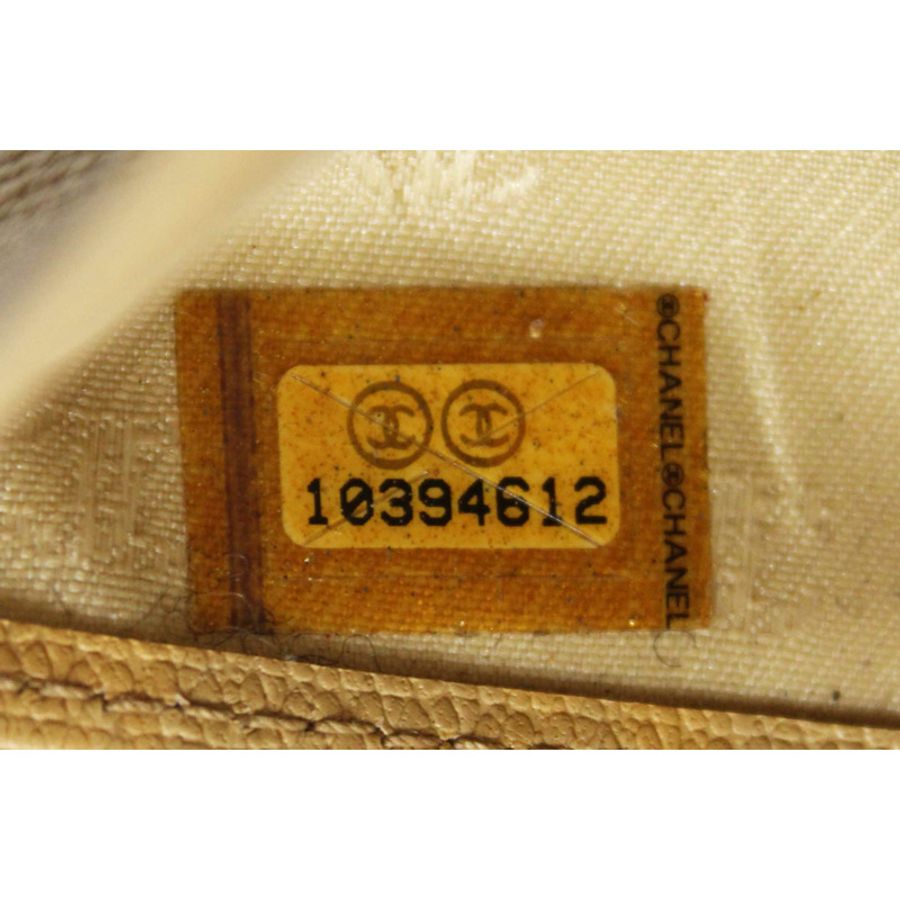 Chanel Beige Caviar Leather Medium Size Bi-fold Wallet-27