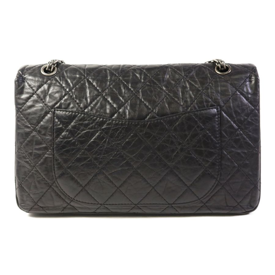 CHANEL 牛皮皮革2.55 Jumbo銀扣鏈帶肩背袋-1