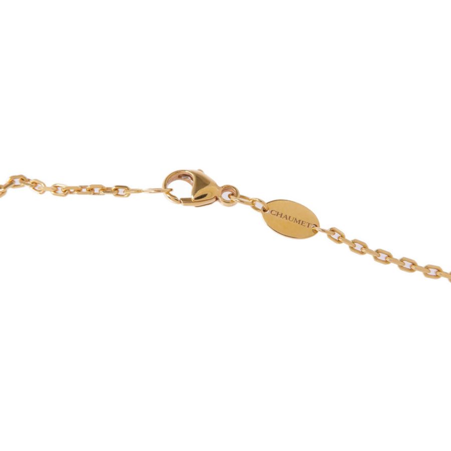 Chaumet 18K玫瑰金Jeux De Liens Harmony鑽石項鍊-3