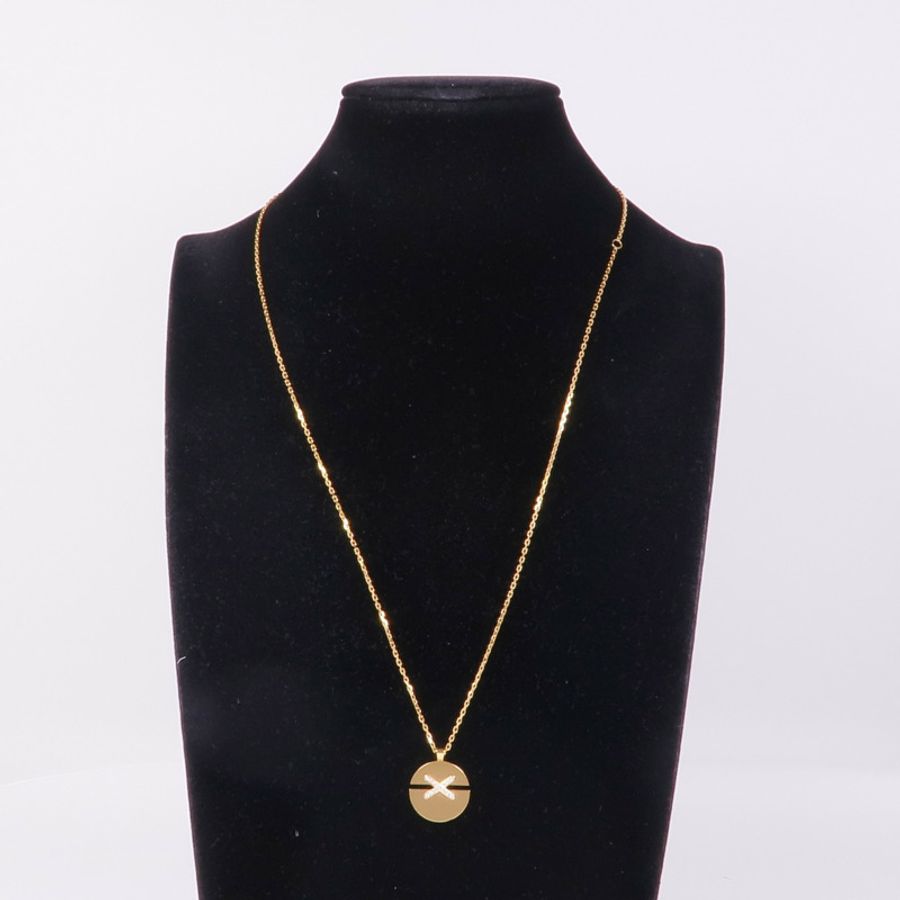 Chaumet 18K玫瑰金Jeux De Liens Harmony鑽石項鍊-7
