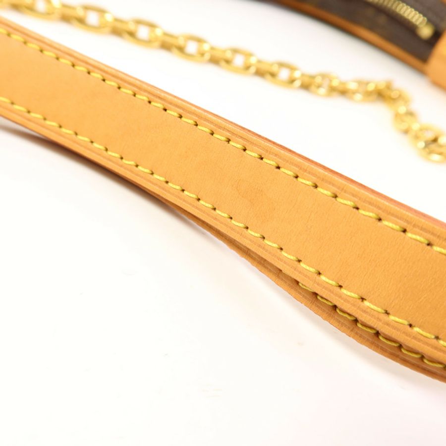 LOUIS VUITTON Monogram Loop金扣肩背袋棕色-16
