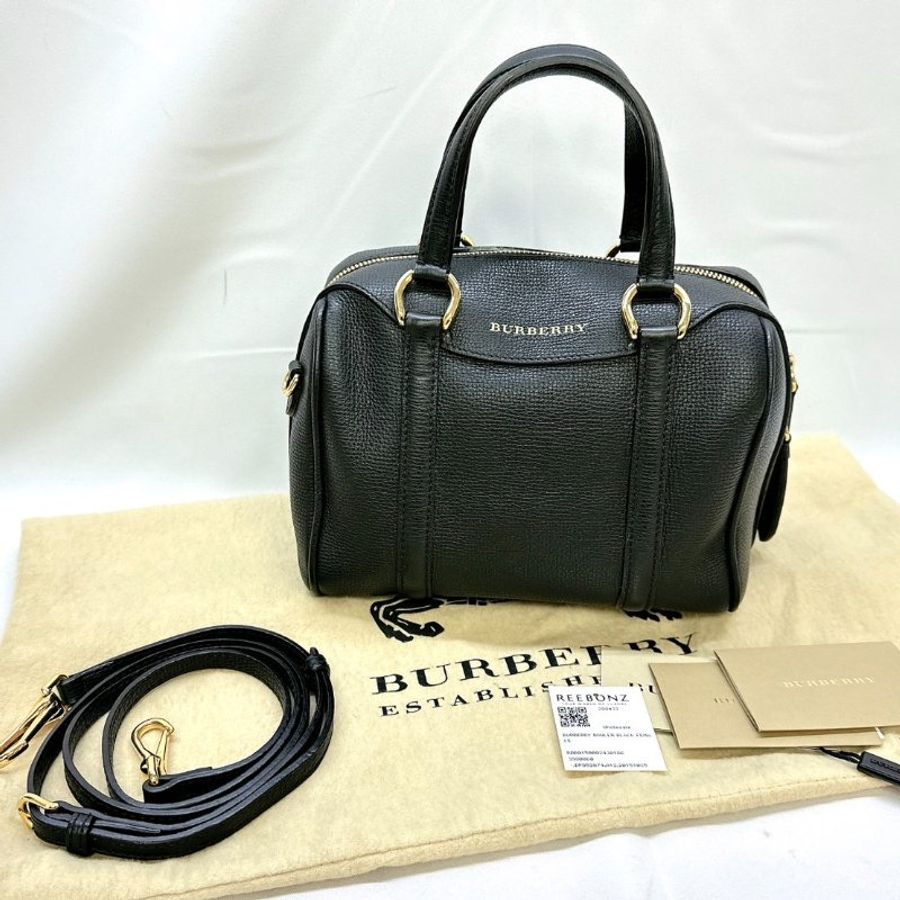 BURBERRY 迷你皮革波士頓包-0