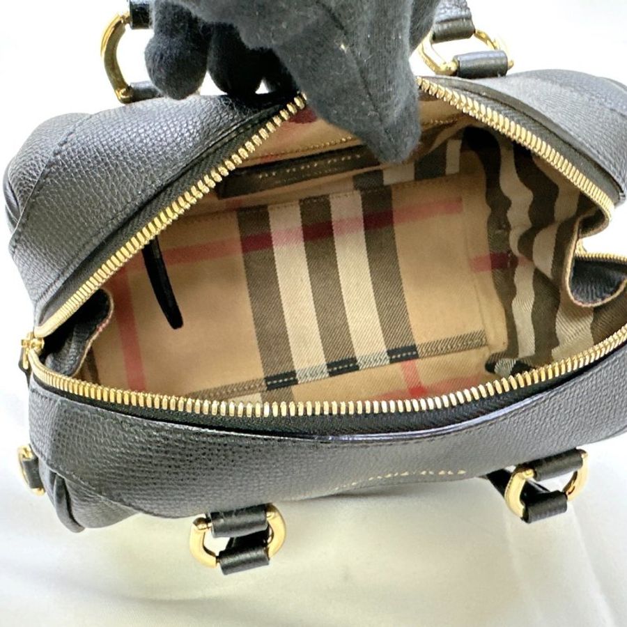 BURBERRY 迷你皮革波士頓包-4