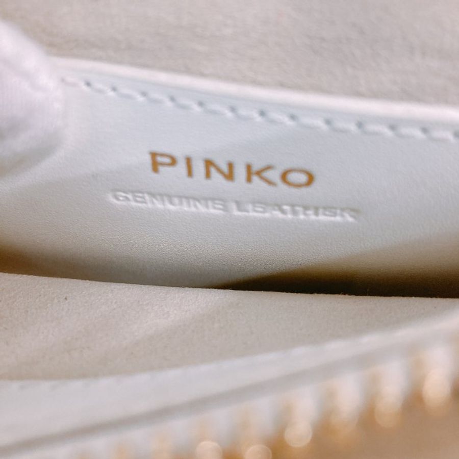MS0332 品高 斜背 白色 Pinko Love One 26cm Crossbody White x GHW-17