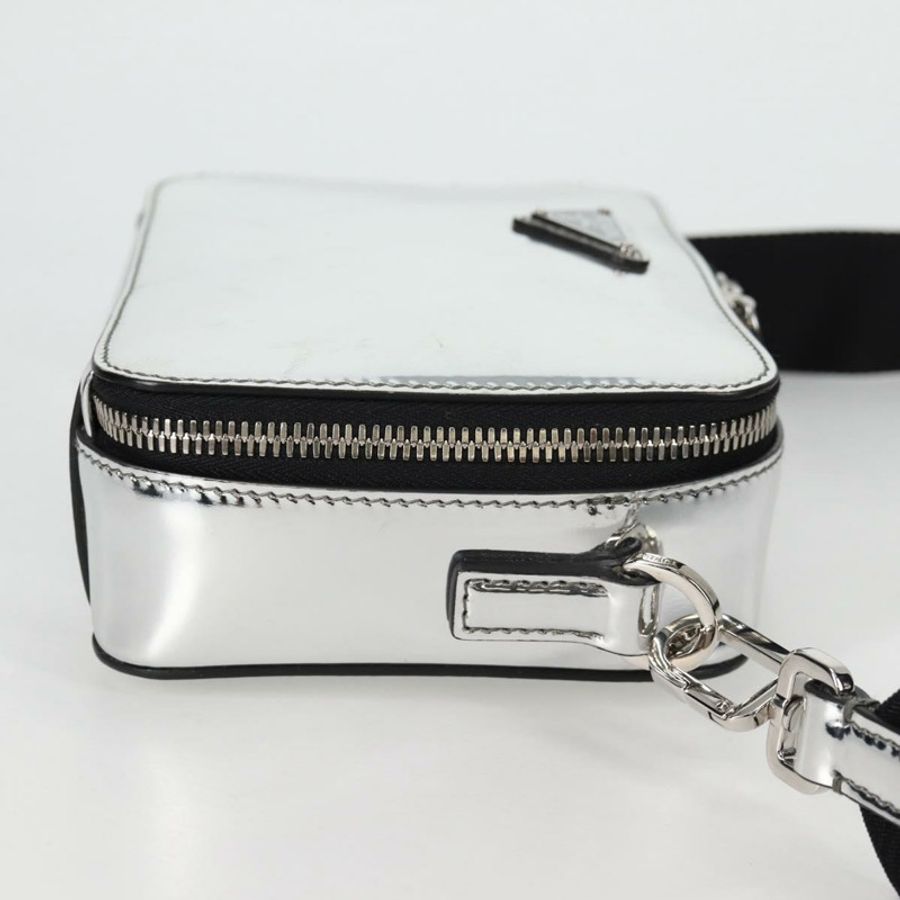 【日本直送】PRADA 銀色皮革肩背包 2VH070 正品 142285M-3