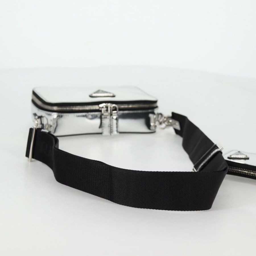 【日本直送】PRADA 銀色皮革肩背包 2VH070 正品 142285M-6