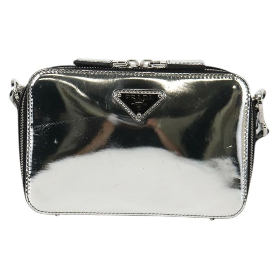 【日本直送】PRADA 銀色皮革肩背包 2VH070 正品 142285M-12