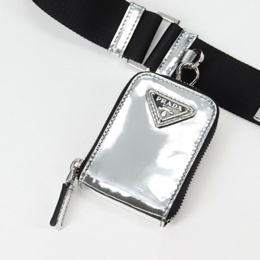 【日本直送】PRADA 銀色皮革肩背包 2VH070 正品 142285M-22