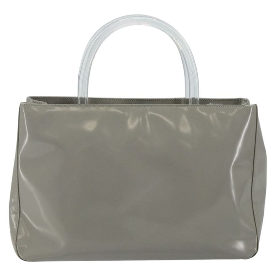 【日本直送】PRADA 手提包 琺瑯灰銀色 正品 BA5946-1