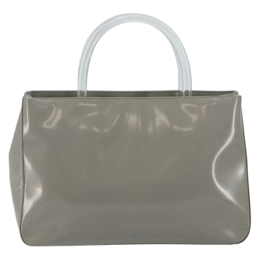 【日本直送】PRADA 手提包 琺瑯灰銀色 正品 BA5946-12