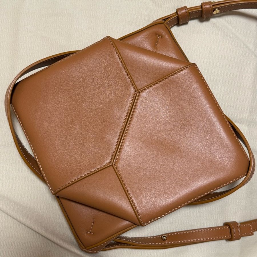 Loewe Puzzle Fold Mini Tote Bag - Warm Desert 金棕色-4