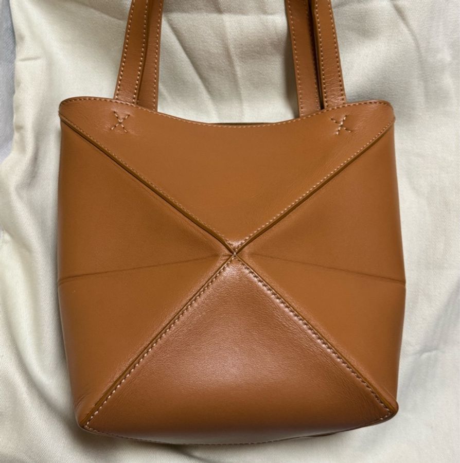 Loewe Puzzle Fold Mini Tote Bag - Warm Desert 金棕色-6