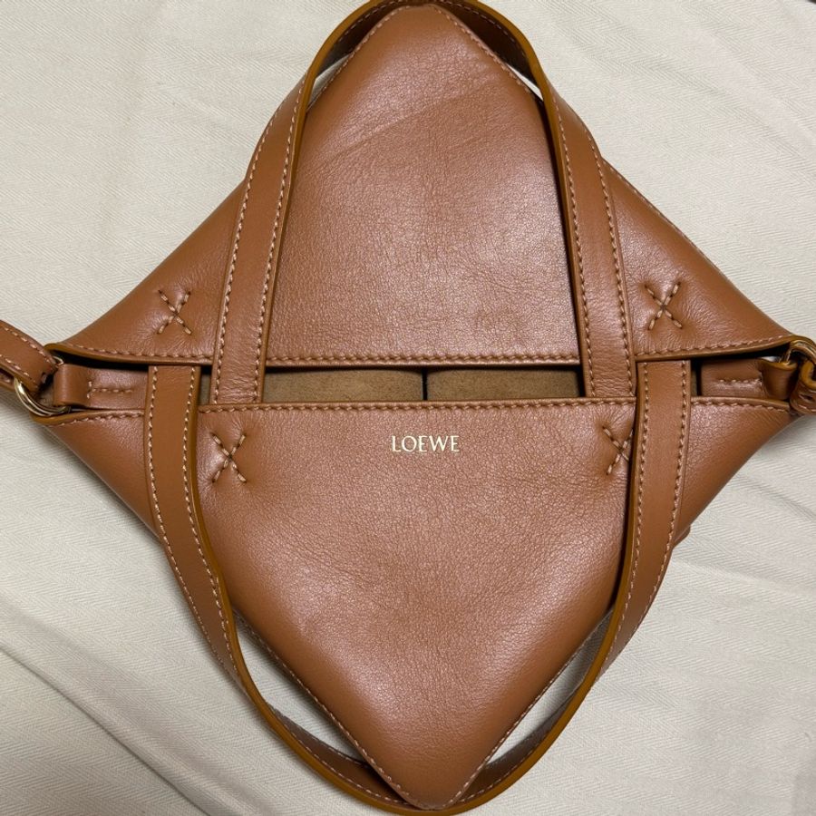 Loewe Puzzle Fold Mini Tote Bag - Warm Desert 金棕色-12