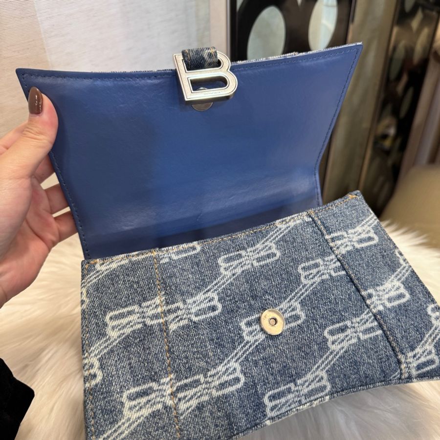 Balenciaga Hourglass S 丹寧小號沙漏包-7