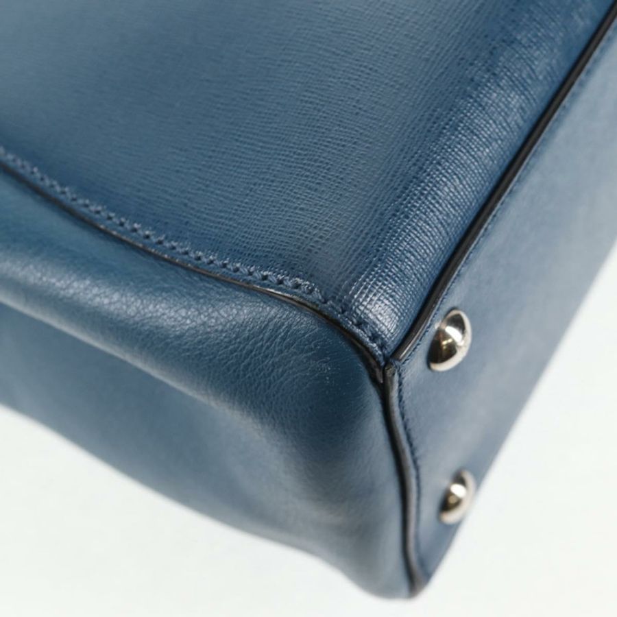 【日本直送】FENDI Petite To Jules 手提包 皮革 兩用 藍色 銀色 正品 141157-17