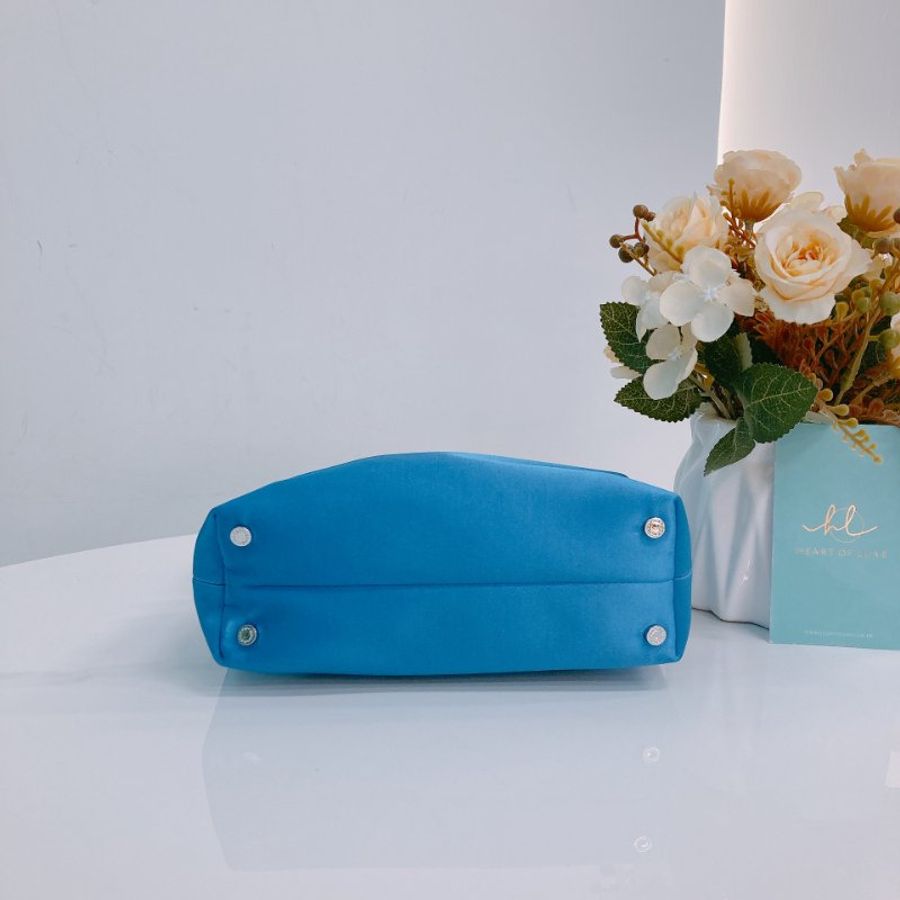 MS0337 亞歷山大王 中號 晚宴包/手拿包 絲綢 Alexander Wang 16cm Heiress Medium Pouch Silk Blue x PHW (98New)(Box) 600-4