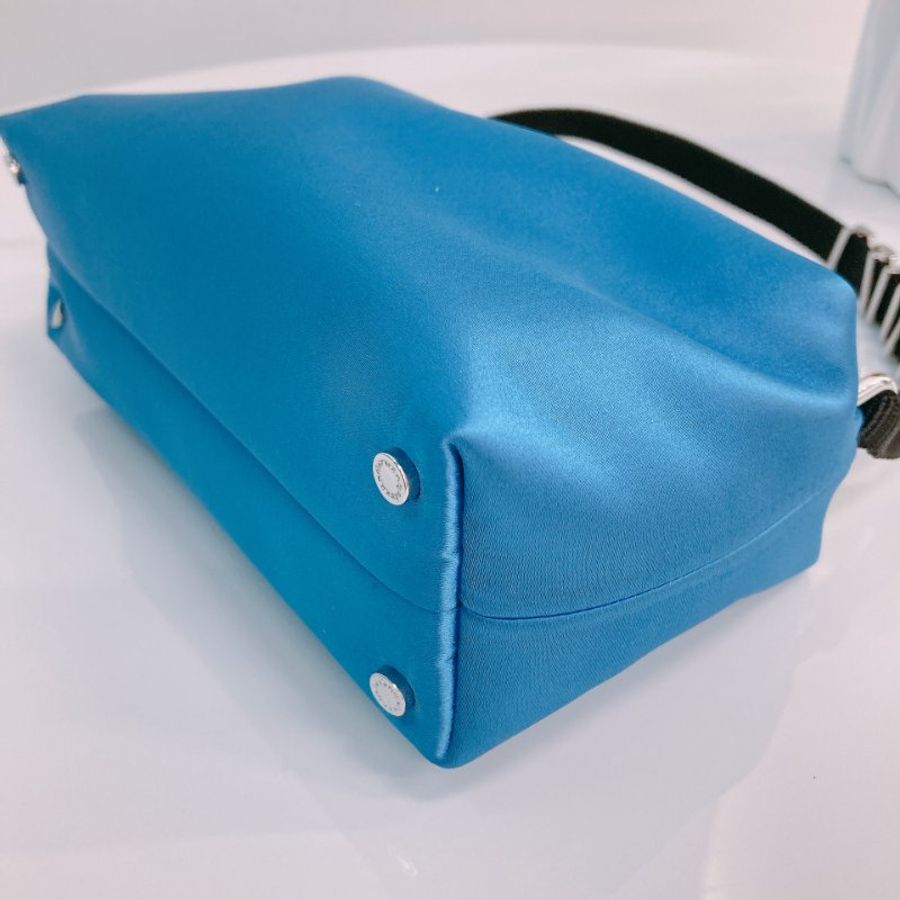 MS0337 亞歷山大王 中號 晚宴包/手拿包 絲綢 Alexander Wang 16cm Heiress Medium Pouch Silk Blue x PHW (98New)(Box) 600-6