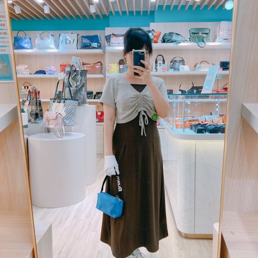 MS0337 亞歷山大王 中號 晚宴包/手拿包 絲綢 Alexander Wang 16cm Heiress Medium Pouch Silk Blue x PHW (98New)(Box) 600-15