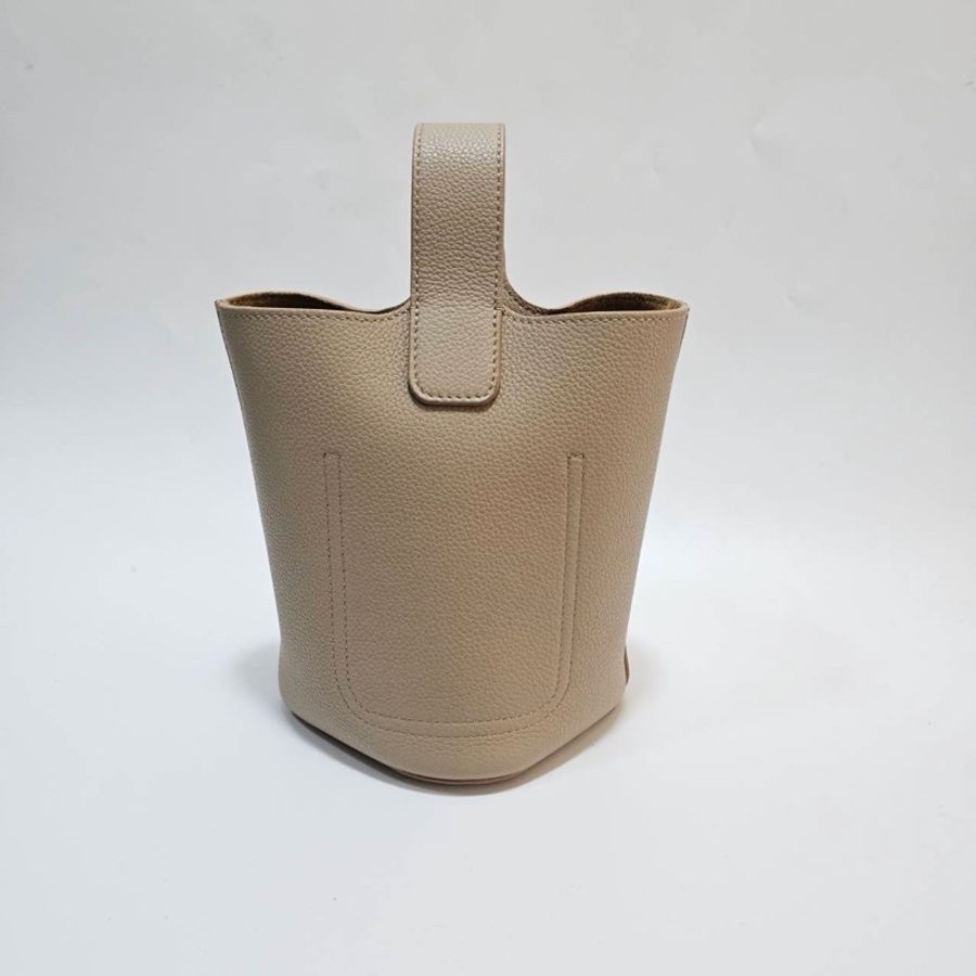 Loewe 沙色粒面牛皮Mini Pebble金釦手提肩斜背包-3