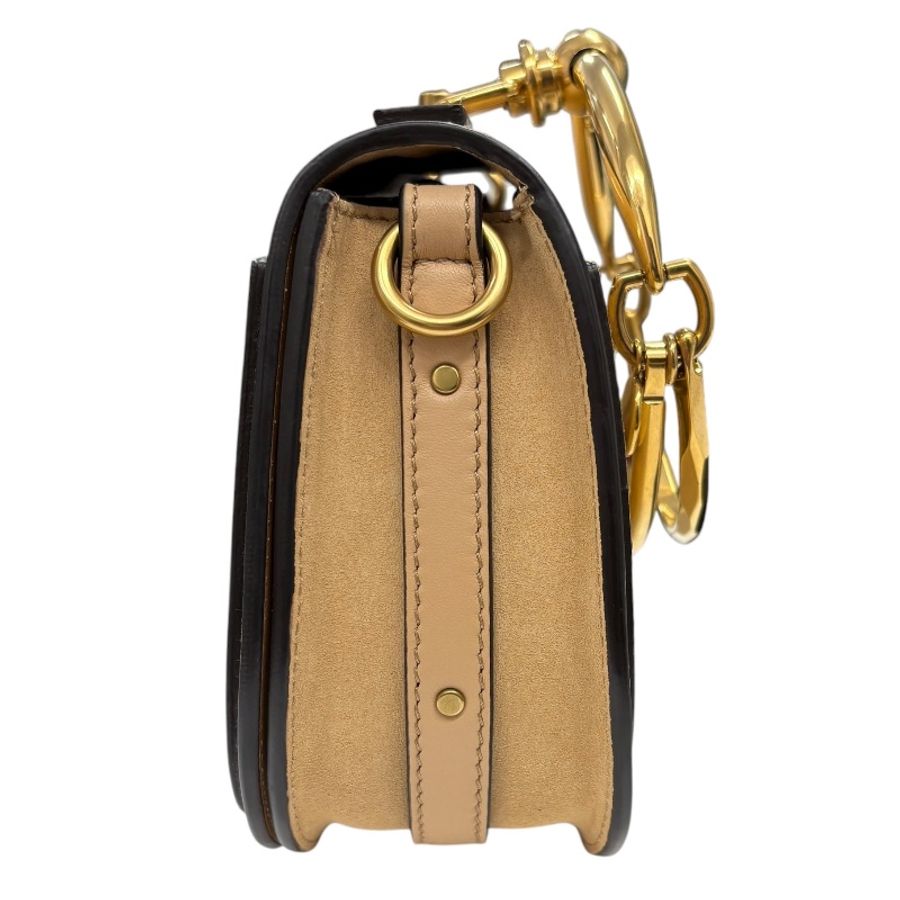 CHLOE 蔻依 Nile bag 手提包 皮革 奶茶色 金釦-4