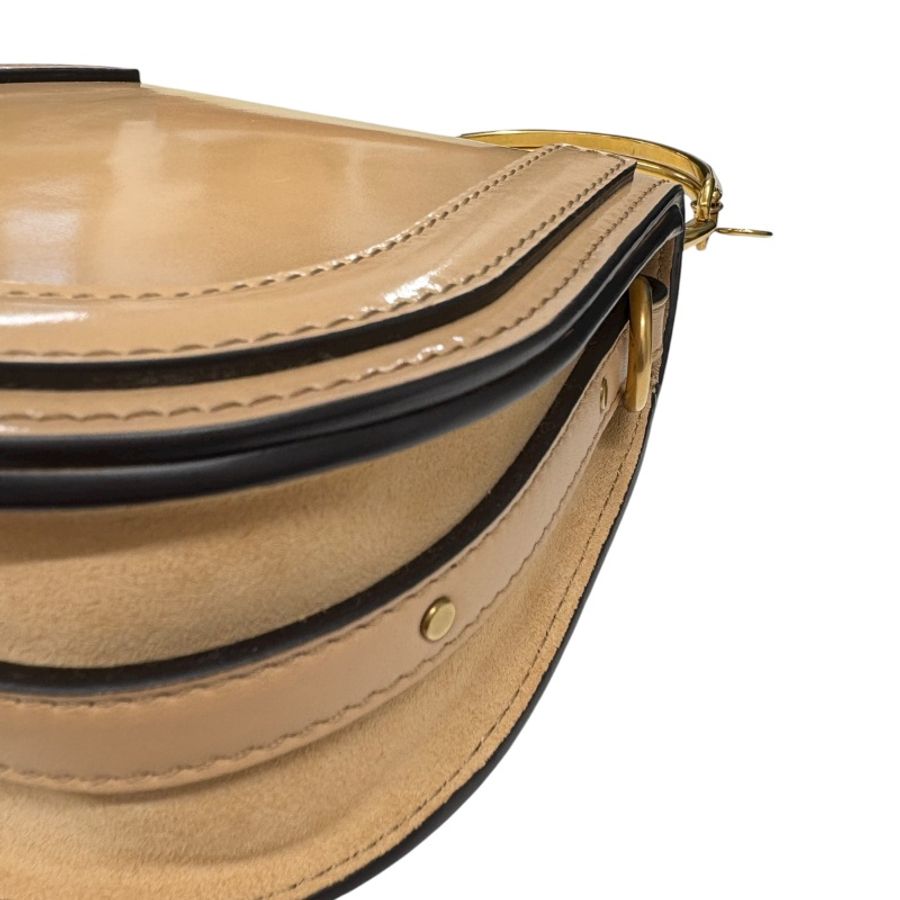 CHLOE 蔻依 Nile bag 手提包 皮革 奶茶色 金釦-7