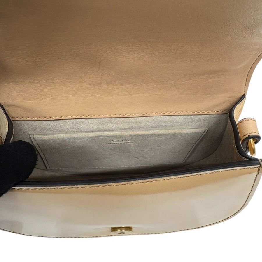 CHLOE 蔻依 Nile bag 手提包 皮革 奶茶色 金釦-12