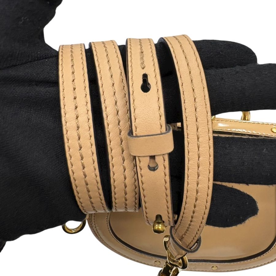 CHLOE 蔻依 Nile bag 手提包 皮革 奶茶色 金釦-14