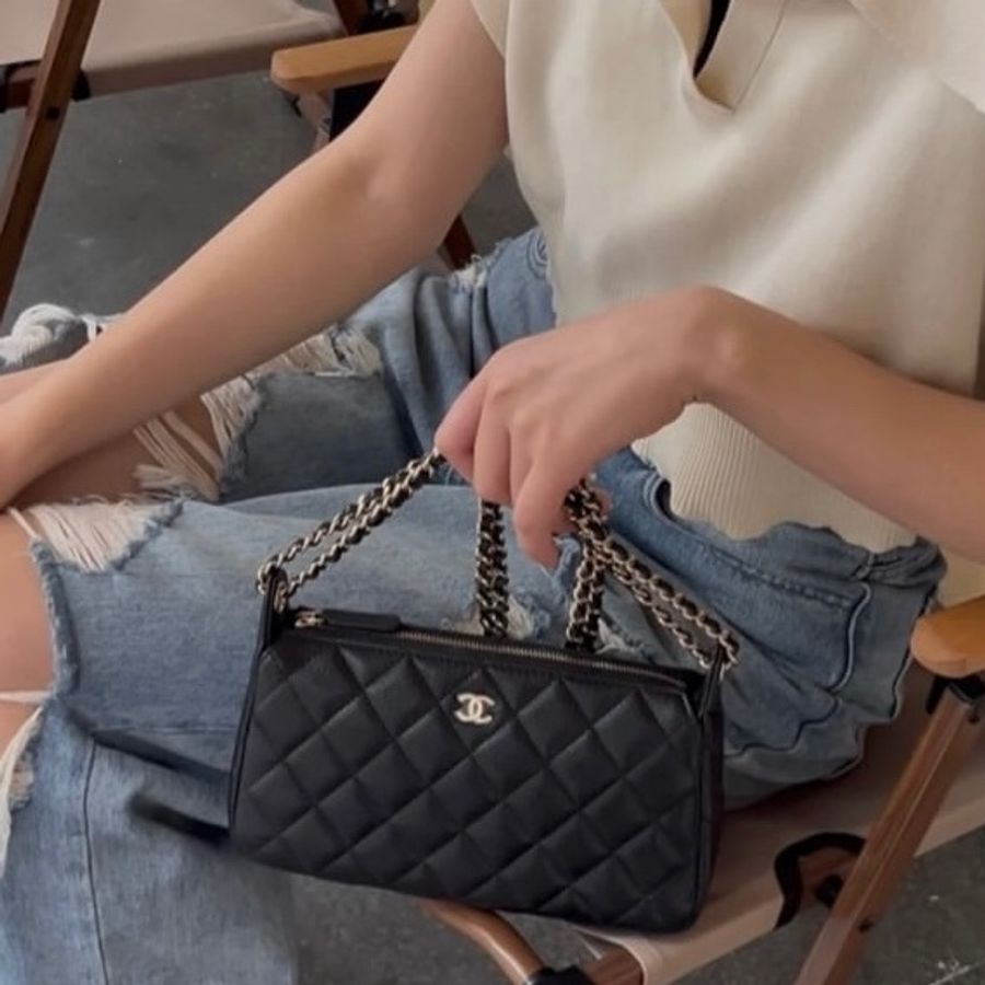 限時中秋特價💖全配Chanel 25A雙鏈條麻將包-3